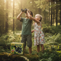 Kid’s Explorer Binoculars – 8x30 Optical Lens for Fun Learning & Outdoor Exploration | Portable, Kid-Friendly Mini Binoculars for Nature Trips, Bird Watching, Games & Travel Adventures