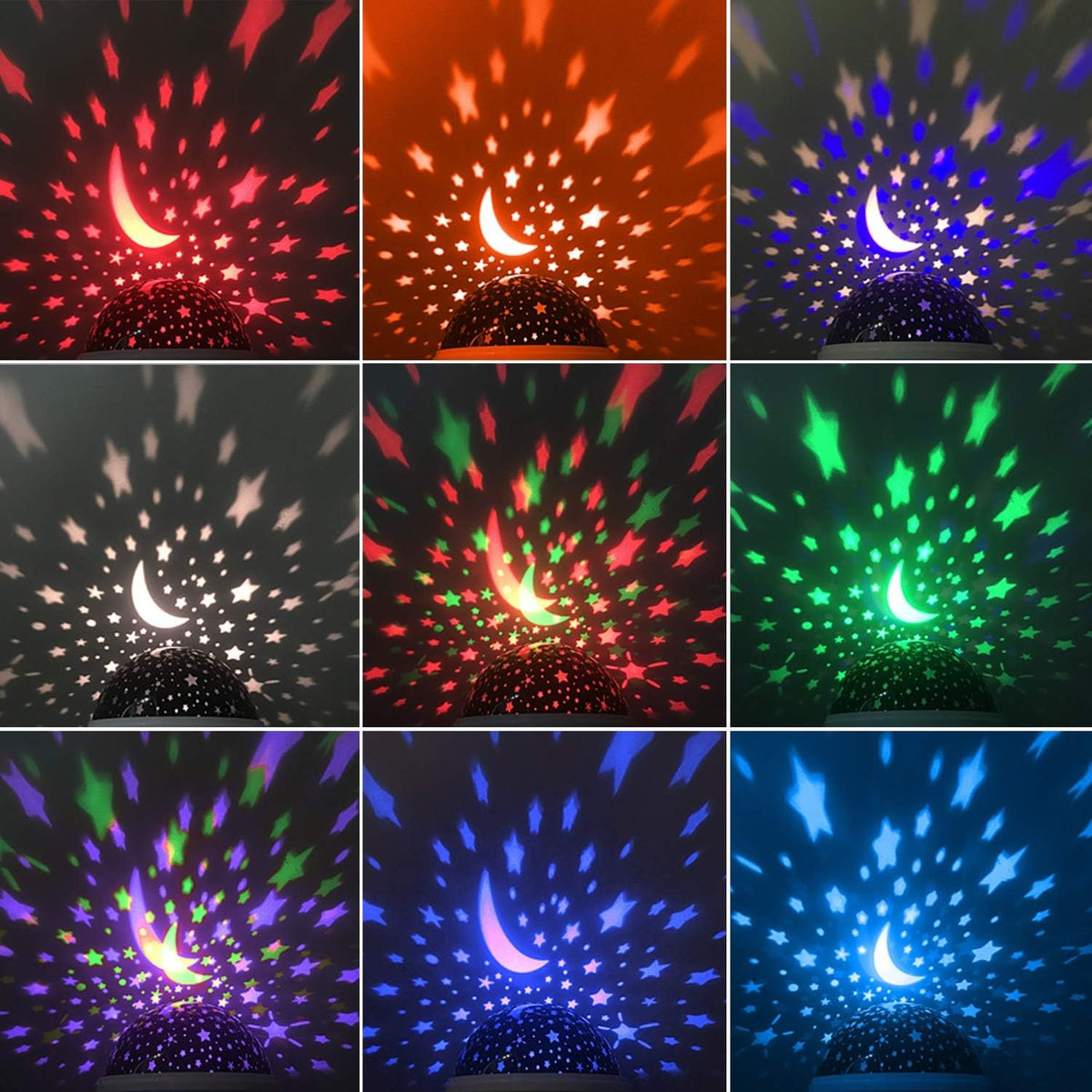 Night Light Star Lamp Starry Sky Projector | 360° Rotating LED Star Light Lamp With Multicolor Projection | Perfect Table Night Lamp Gift For Babies And Children (Random Color)