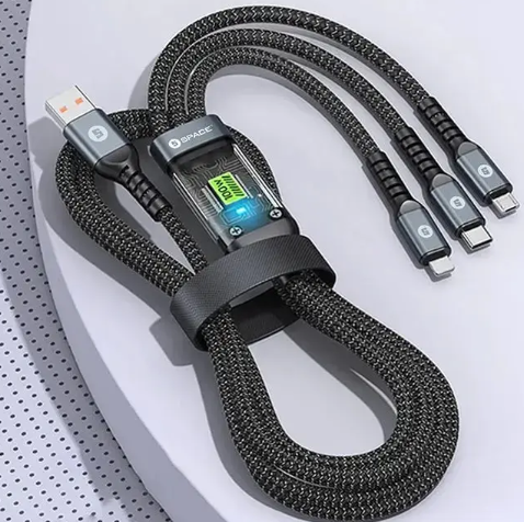 3-in-1 Charge & Sync Cable | Fast Charging + Data Transfer + Multi-Device Compatibility