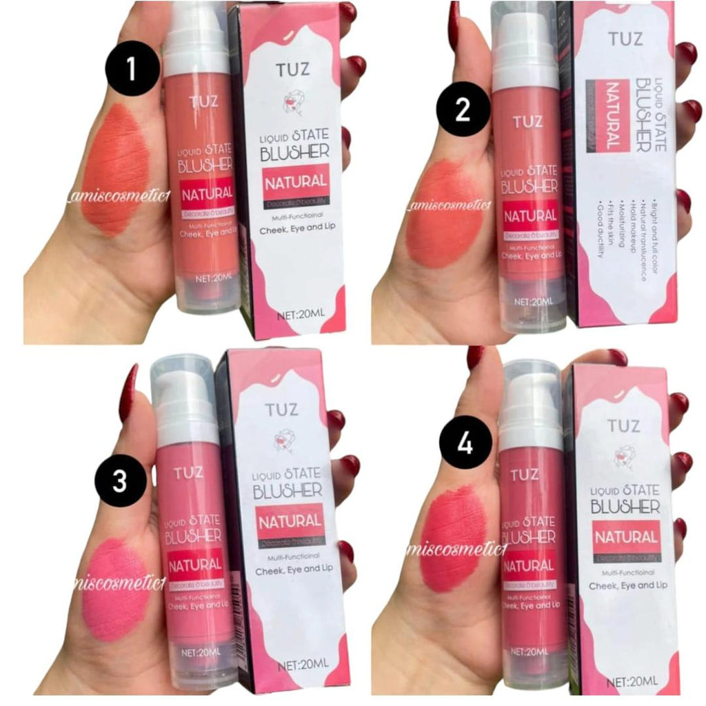 Tuz Long Lasting Liquid Blush Flawless Coverage Natural Tint Easy Blend Smooth Application - Shade 1