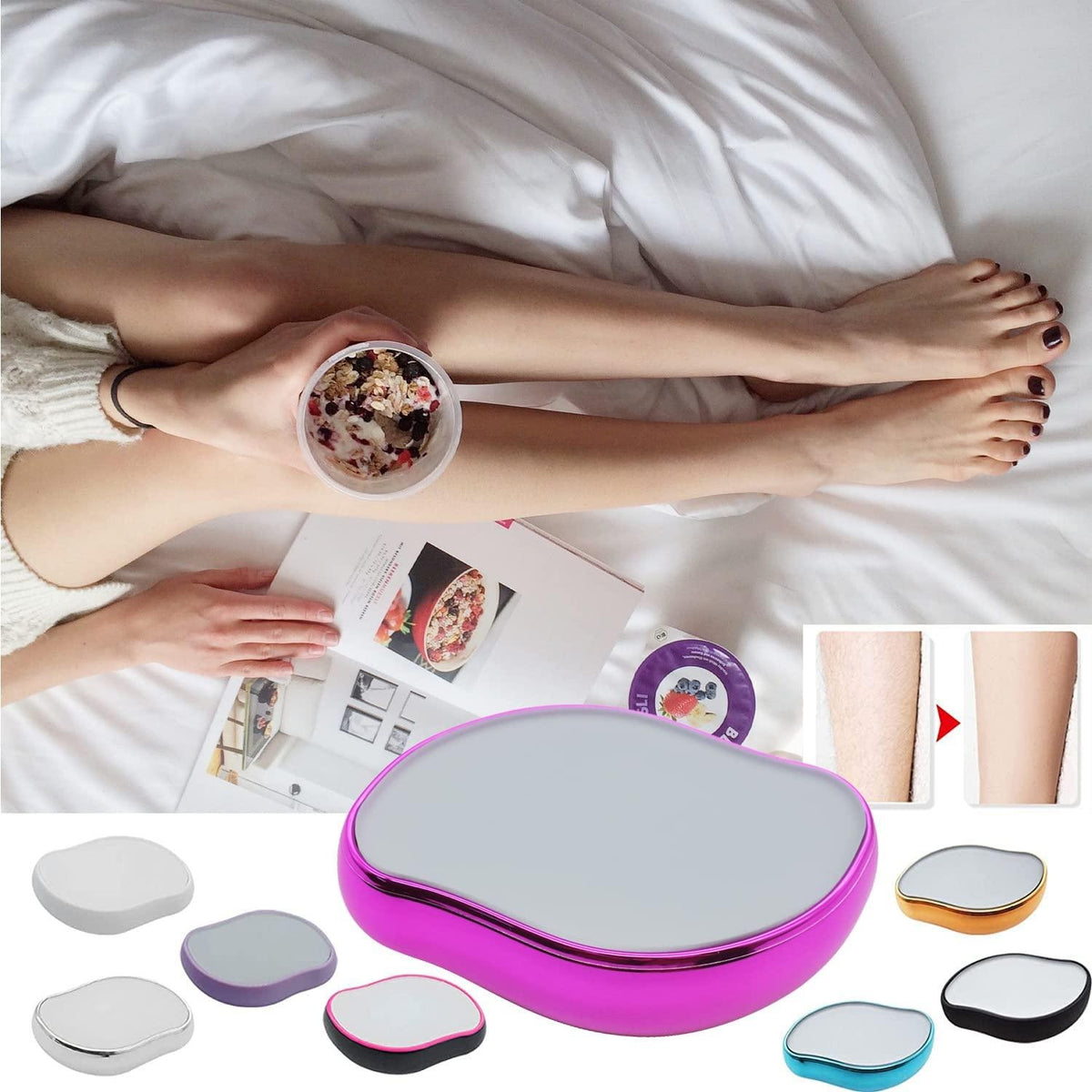 Crystal Hair Remover Easy Smooth Skin Solution For Effortless Hair Removal And Gentle Exfoliation (Random Colors)
