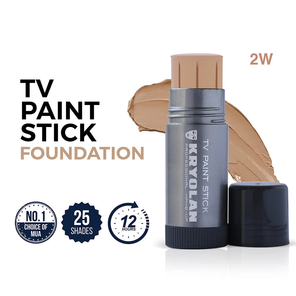 Kryolan TV Paint Stick Foundation Offering Professional Coverage With Smooth Application And Long Lasting Finish - 1W