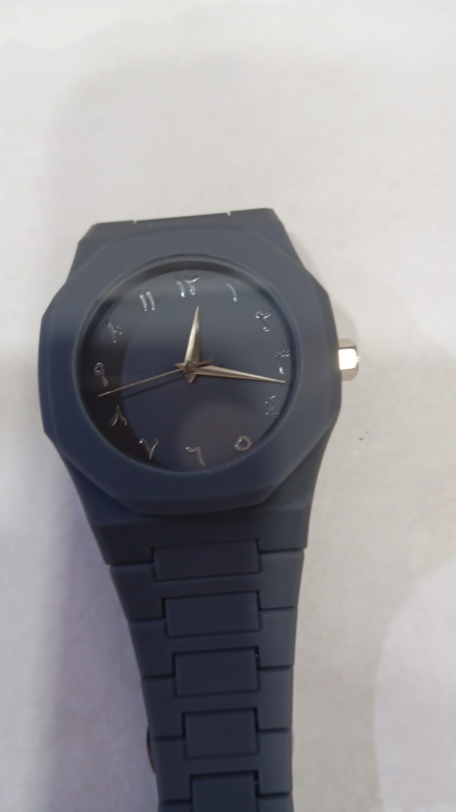 The Noir Eastern Minimalist – Matte Black Octagonal Timepiece ( without box)