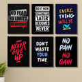 6 PC Motivating Quote Wall Decor Cardboard Phototiles Inspiring Elegant And Unique Decorative Home And Office Art - 8*11