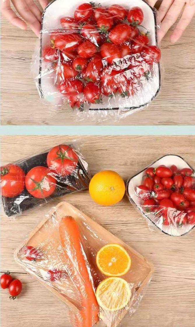 Scoop Disposable 100 Food Cover – Elastic Stretchable Bowl & Plate Covers – Universal Fit Plastic Covers for Kitchen Food Preservation