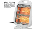 Electric Quartz Stove Mini With 2 Tubes 800W 2 Power Levels 400W 800W Anti Tip Thermal Protection 3