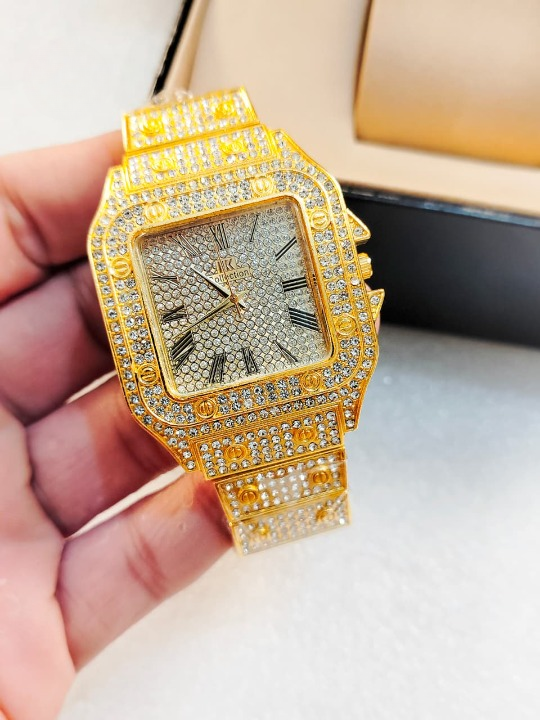 Ladies Stylish Stone Watch – Elegant Wristwatch with Sparkling Stones, Fashion Accessory for Daily Wear & Occasions - Silver