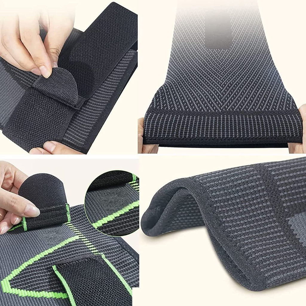 Adjustable Compression Knee Support Sleeves with Elastic Strap (1 Pair)