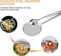 2 In 1 Frying Tong Imported Small Multi Functional 2 In 1 Fry Tool Filter Spoon Strainer With Clip Oil Frying Bbq Filter Stainless Steel Mesh 3084449