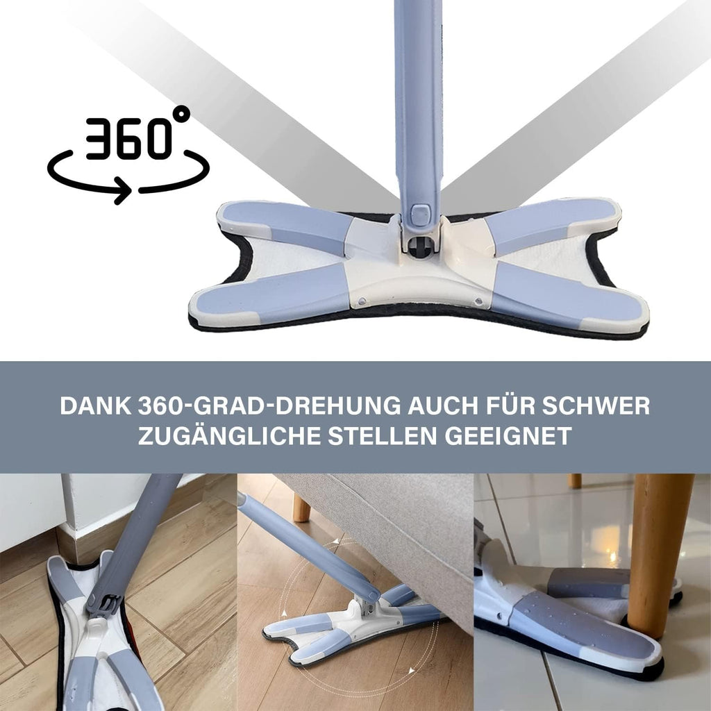 XMOP Floor Mop | Advanced Cleaning Technology | Easy Floor Wiping | Microfiber Head | Durable & Portable | With 1 Cloth