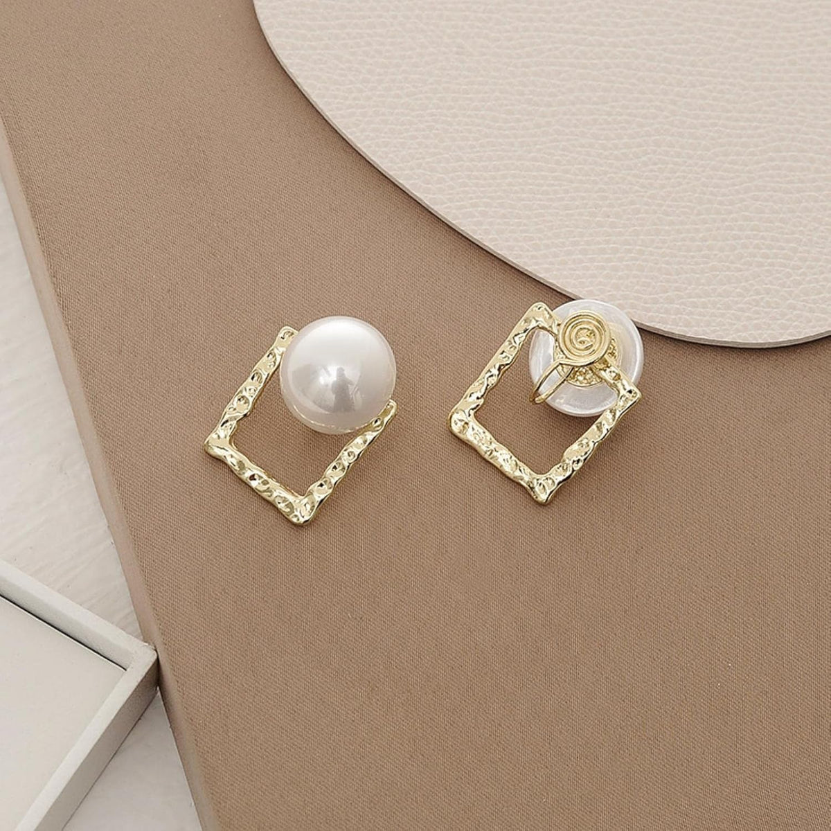 Korean Square Pearl Shape Earing Ethnic Wear Casual Wear For Girls
