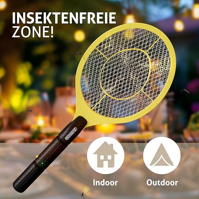 Electric Mosquito Killer Racket 2 In 1 Led Flash Light Random Color