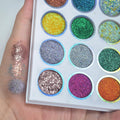 Glitter Butter Sparkle Eyeshadow Palette 9 In 1 Kit For Eye Makeup Shimmer Highlighter Metallic Eye Shadow Rainbow Eyeshadow Pallets