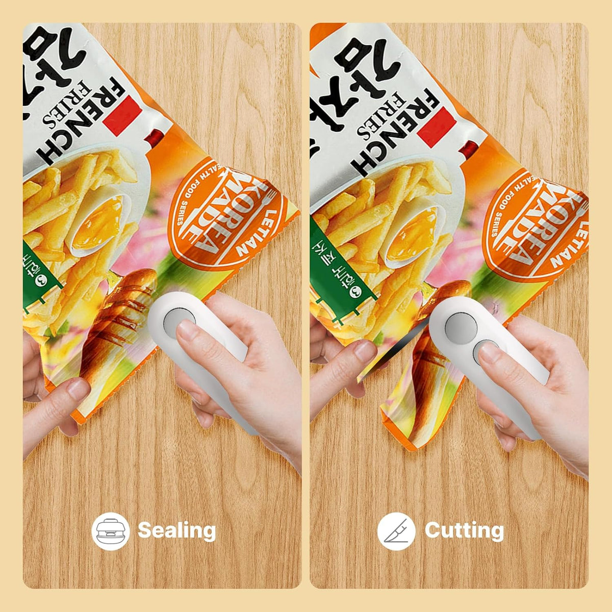 Heat Sealing Machine 2 In 1 Cutting And Sealer Usb Rechargeable Food Sealer Mini Sealer For Snack Storage Food Sealer For Chip Bags Plastic Bags Food Storage Mini Sealing Machine Random Color