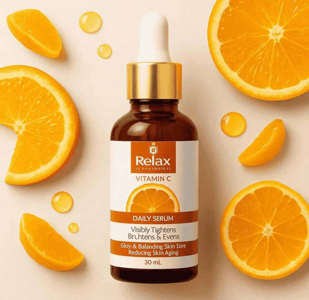 Relax Vitamin C Daily Serum – Glow And Radiance In Every Drop With Brightening Anti Aging Hydration Formula For Healthy Skin – Net Quantity 30ml