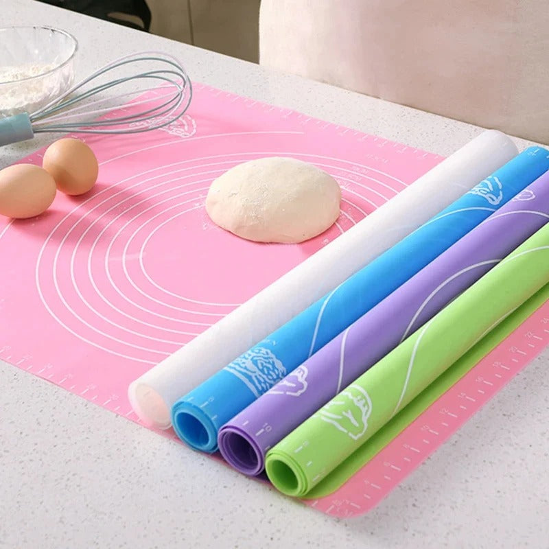 Silicone Baking Roti Mat | Heat Resistant | Non‑Stick Dough Pad with Measurements | Random Color