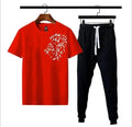 Premium Micro Men’s Tracksuit Tiger Print – Comfortable Sportswear | Gym & Workout Suit - Black Medium