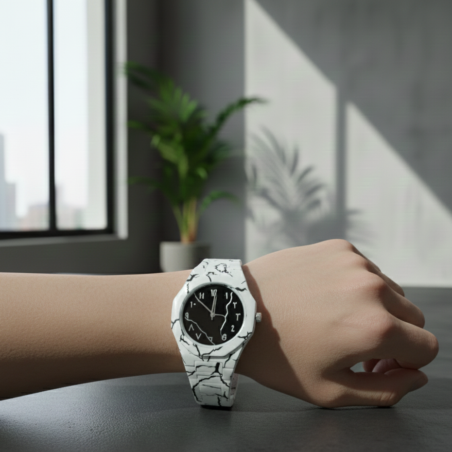 Tiger Aura Watch Stylish Design Durable Build Comfortable Strap Clear Display Perfect For Daily Wear And Special Occasions
