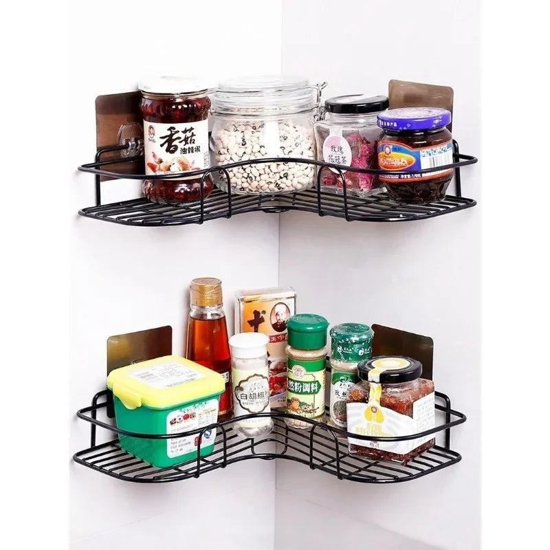 Premium Export Quality Powder Coated Corner Shelf With Seamless Screw Pair (1 piece)