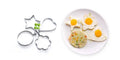 Pack Of 4 Egg Shaper Kitchen Tools Star Heart Round Flower Shaped Stainless Steel Random Color