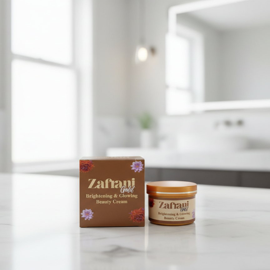 Zafrani Gold Brightening & Glowing Beauty Cream | 100g | Radiant Skin | Premium Skincare