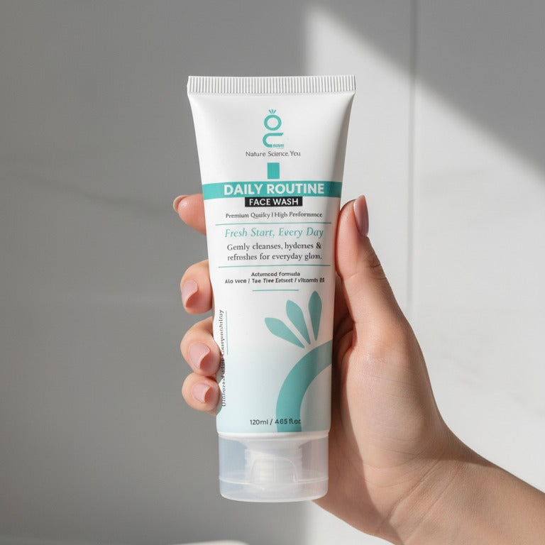 Daily Routine Face Wash gently cleanses, hydrates, and refreshes the skin with a natural blend (120ml)