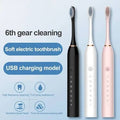 Rechargeable Electric Toothbrush With 2 Extra Heads |  USB Charging Rechargeable Total Washable Electronic Whitening Teeth Brush for Oral Care | Teethbrush