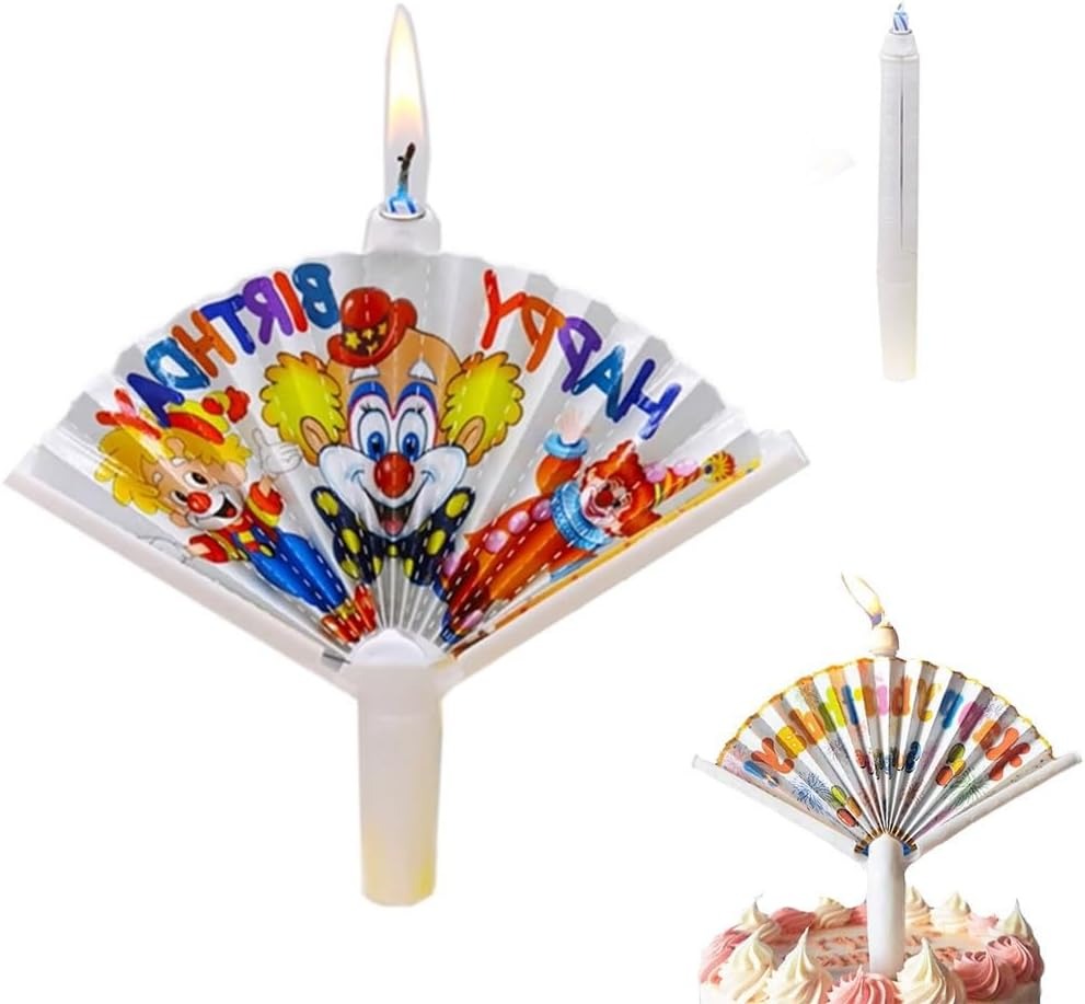 Flabellum Musical Birthday Candle – Rotating Flower Cake Candle with Music & Sparkling Flame Party Decoration