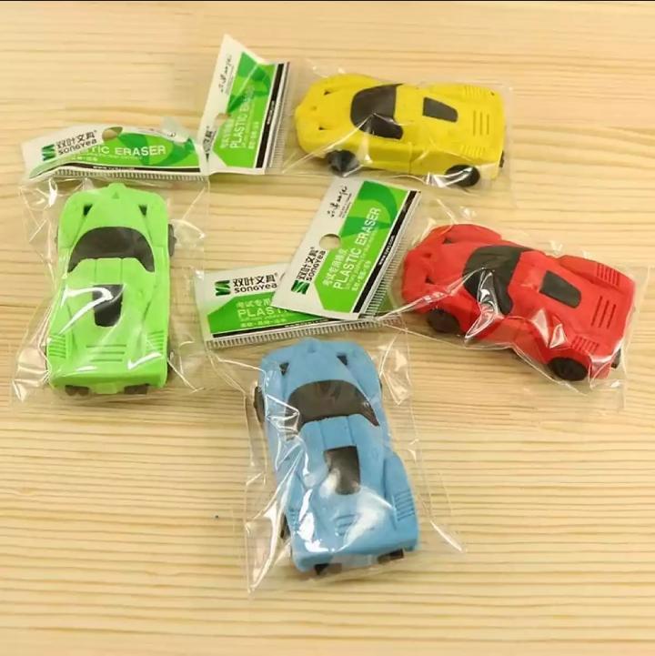 Creative Racing Car Pencil Eraser for Kids School Stationery Eraser - Random Color