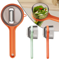 Multi‑Functional Vegetable & Fruit Peeler | With Integrated Storage Container | Easy Kitchen Tool - 7 inches (Random Colour)