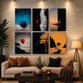 Set of 6 Premium Wall Art Photo Tiles – Home Decor Accessory Designed For Interior Styling - Size: 8x11