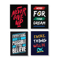 Set Of 4 Motivational Sticky Canvas Frames For Wall Decore Sticky Phototiles For Office And Home Workplace 3251778