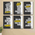 6 PC Wall Decor Cardboard Phototiles With Double Tape For Back Sticking – Turn Pain Into Power(8*11size)