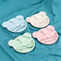 5 Pcs Bear Plate Set Cartoon Compartment Dinner Plate Includes Divided Plate Fork Spoon Perfect For Toddlers Preschoolers Random Color