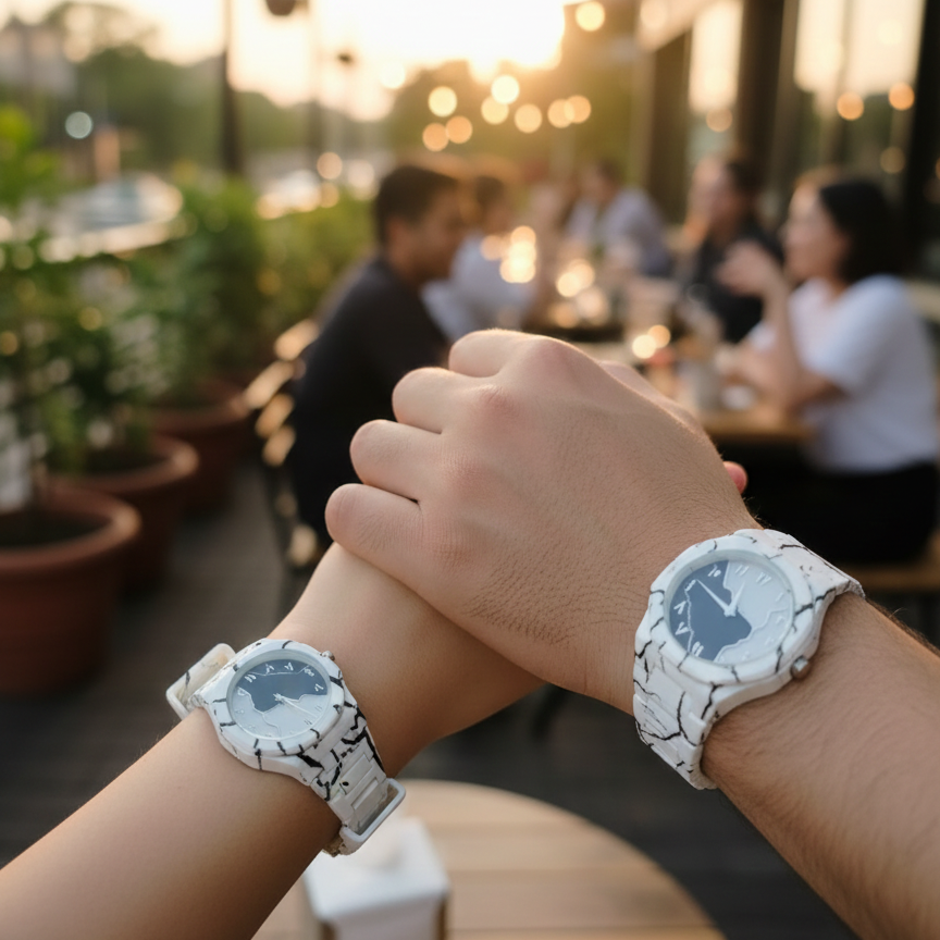 Tiger Aura Pair Watch – Stylish His & Hers Wristwatch Set, Elegant Design for Couples & Gifting