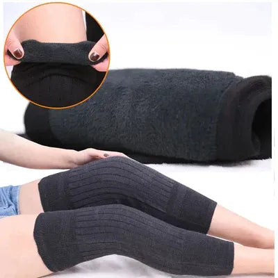 1 Pair Knee Warmer | Winter Warm Thermal Knee Warmers | Knee Protector - Without Belt (Random Color)
