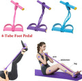 Foot Pedal Resistance Band Elastic Sit Up Pull Rope Yoga Fitness Gym Elastic Pull Ropes Tummy Trimmer Random Color 3247105