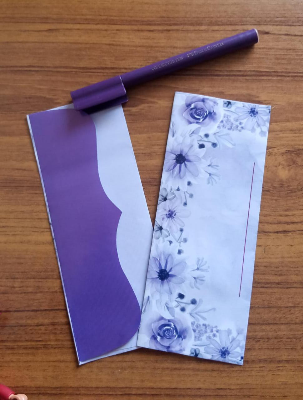 Premium Purple Floral Eidi Envelopes for Weddings & Engagements (15 Pieces) – Elegant Card Cash Pack