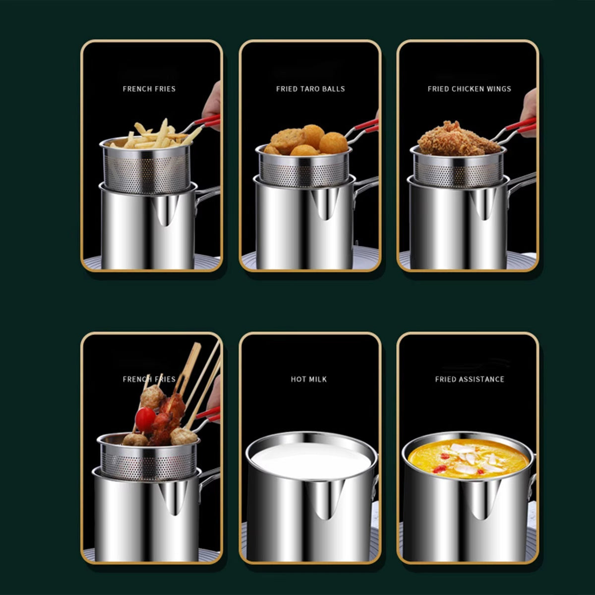 Deep Frying Fry Pot Providing Durable Quality Comfortable Handling Reliable Performance Easy Cleaning Everyday Cooking Support