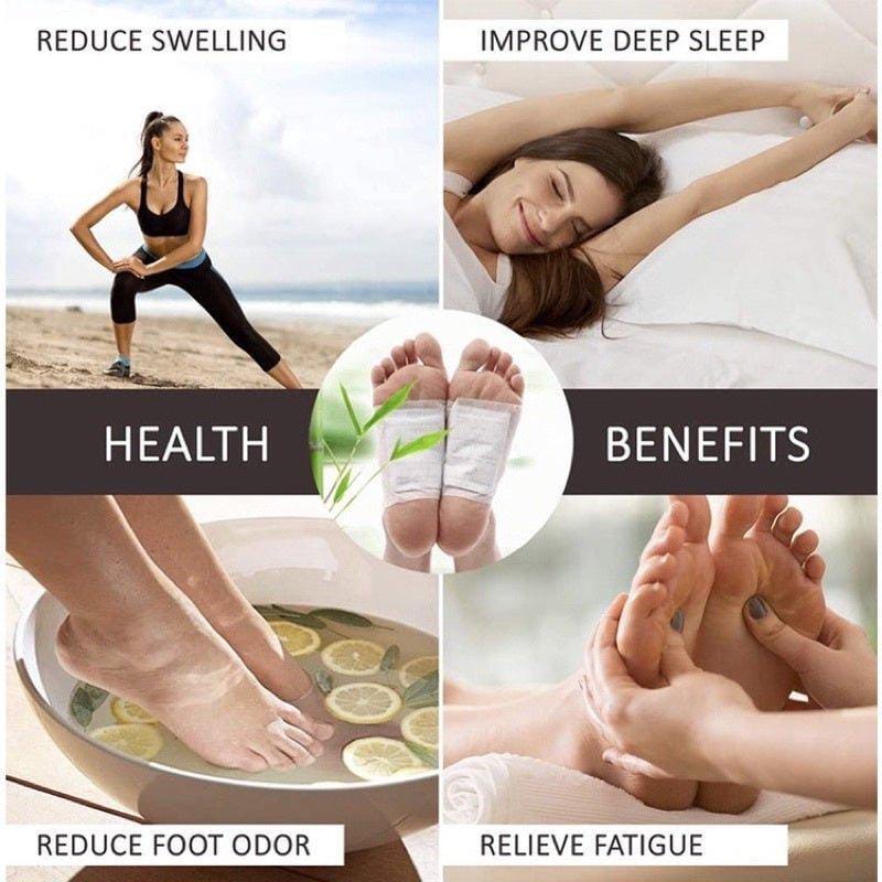 Kinoki Premium Natural Foot Detox Patches – Bamboo Vinegar Cleansing Foot Pads (Pack of 10)
