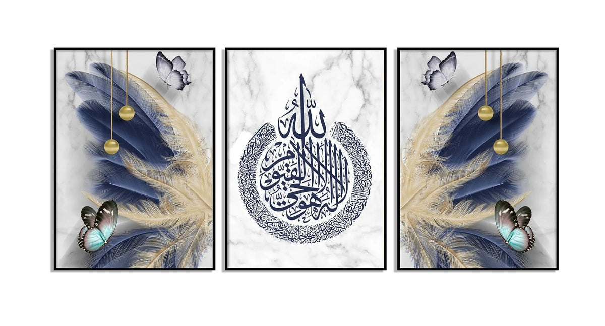 Set of 3 Premium Wall Art Photo Tiles – Modern Home Decor Sets