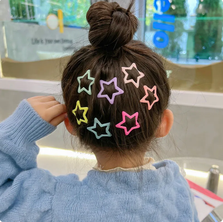Pack Off 06 Star Design Girl Hair Clip Hair Clip For Women Best Quality Hair Clip Random Color