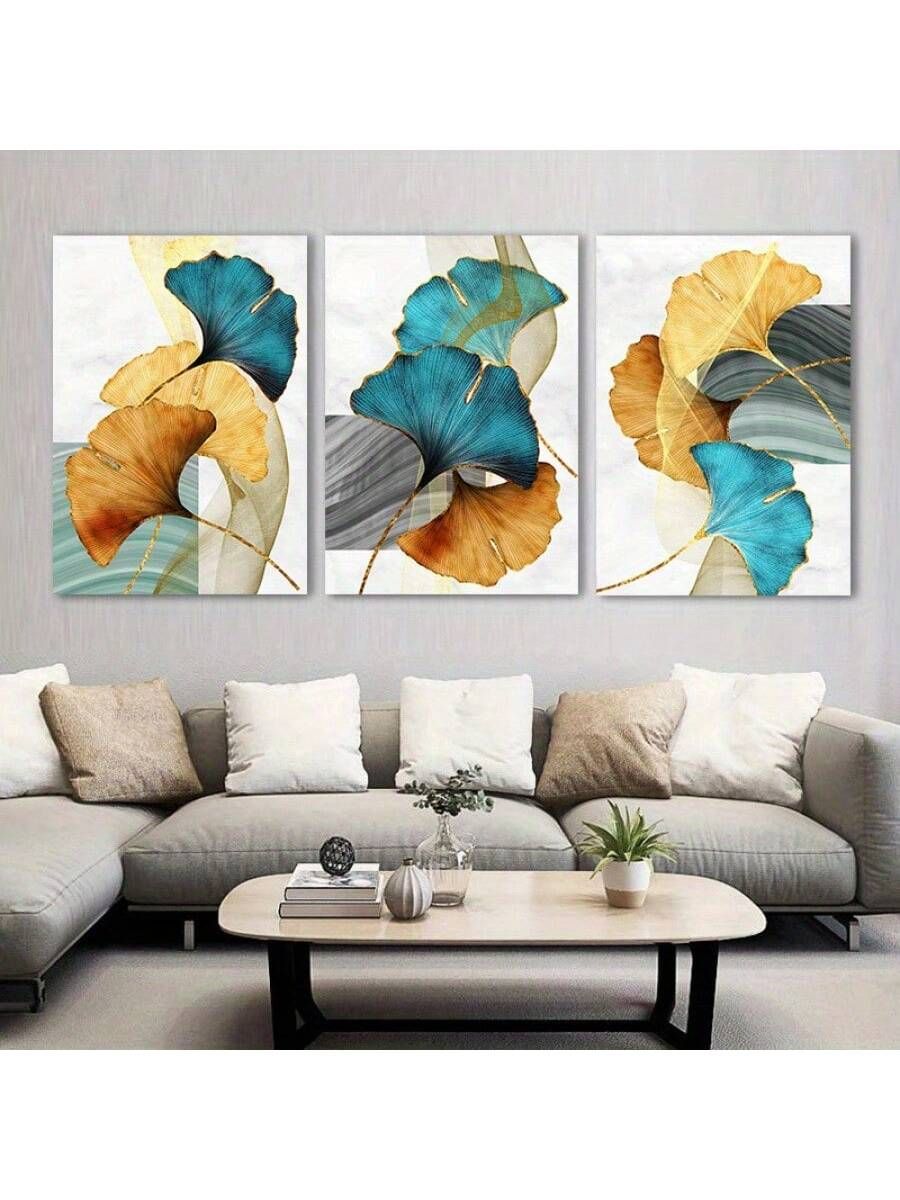 3pcs Flower Stickytiles Frames Providing Elegant Floral Design Charming Look Durable Quality - 8*11