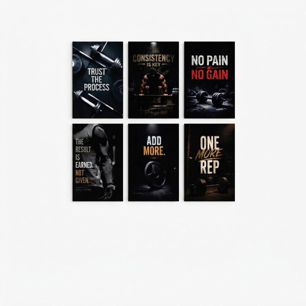 Set of 6 Premium Wall Art Photo Tiles – Modern Home Decor Sets 8x11