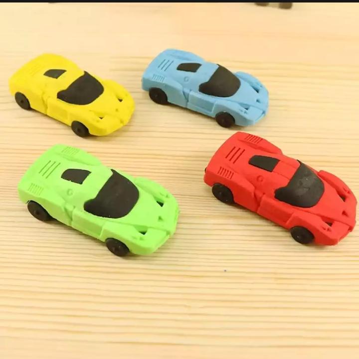 Creative Racing Car Pencil Eraser for Kids School Stationery Eraser - Random Color
