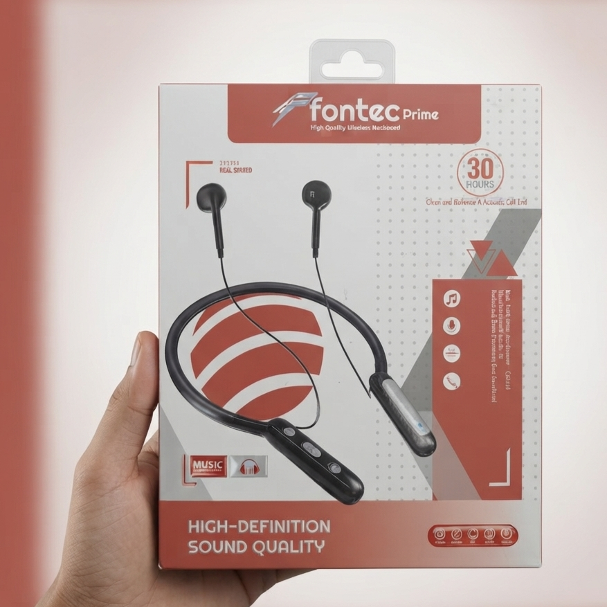 Fontec Prime Neck Band - Wireless Bluetooth Earphones Designed For Comfortable Daily Audio Listening And Reliable Performance