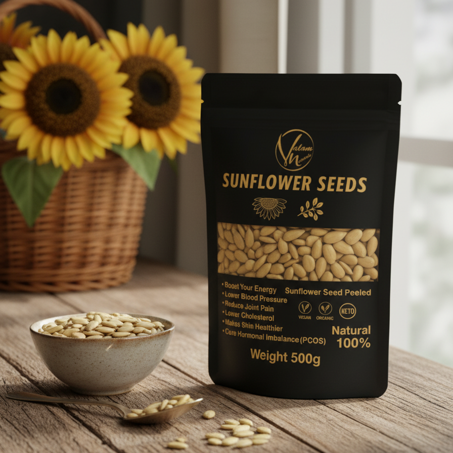 Sunflower Seeds Without Shell | 100% Natural Peeled Seeds | Rich In Protein, Fiber, And Healthy Fats For Snacking, Baking, And Cooking (250g)