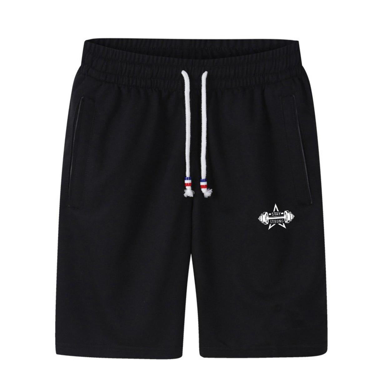 Branded Men’s Shorts with Pockets – Comfortable Casual & Sports Wear Summer Shorts for Men (Color Black Size Medium)