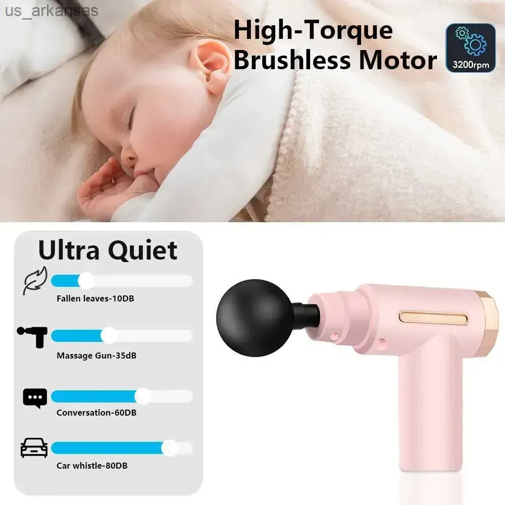 4-in-1 Massage Gun | Deep Tissue Percussion Massager with 4 Attachments | Handheld Electric Muscle Therapy Device