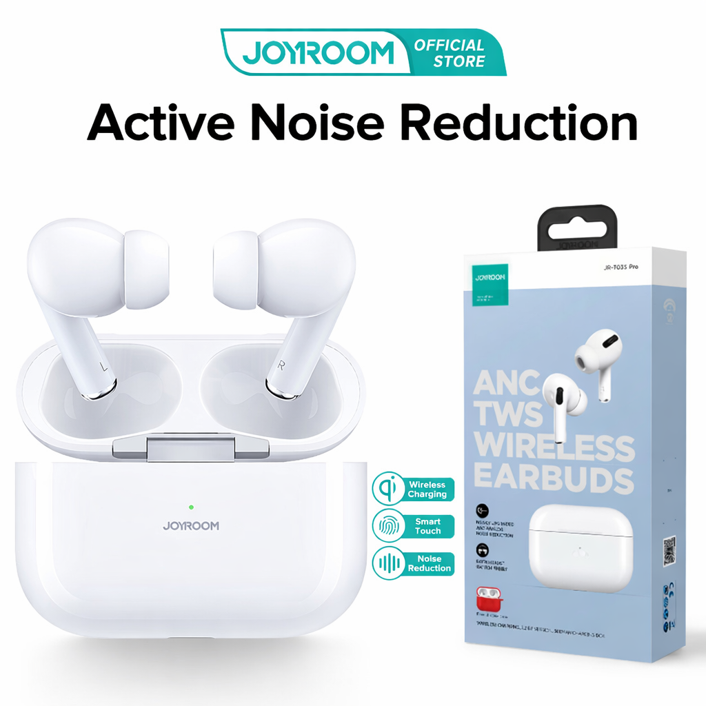 Joyroom Jr T03S Pro 2 Anc Tws Wireless Earbuds Wireless Bluetooth Earbuds Hifi Sound Long Battery Life Free Premium Case
